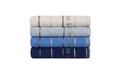 Set 4 prosoape 407, Beverly Hills Polo Club, 50x90 cm, bumbac, albastru/alb