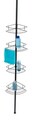 Etajera de colt extensibila, Wenko, Telescopic Dolcedo, 31 x 13.5 x 65-275 cm, inox, negru