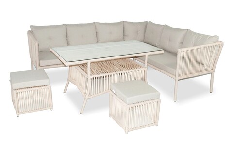 Set mobilier de gradina, jumilla, shangai 6, crem