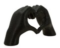 Figurina /sculptura decorativa Hands Lover, Mauro Ferretti, 25x7.5x13.5 cm, polirasina, negru