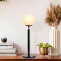 Lampa de masa, Fulgor, 942FLG1811, Metal, Negru / Crem
