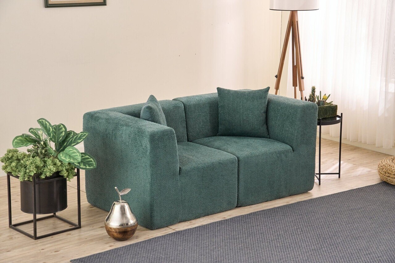 Canapea 2 locuri, Atelier del Sofa, 613LFS1122, Verde — imaginea 3