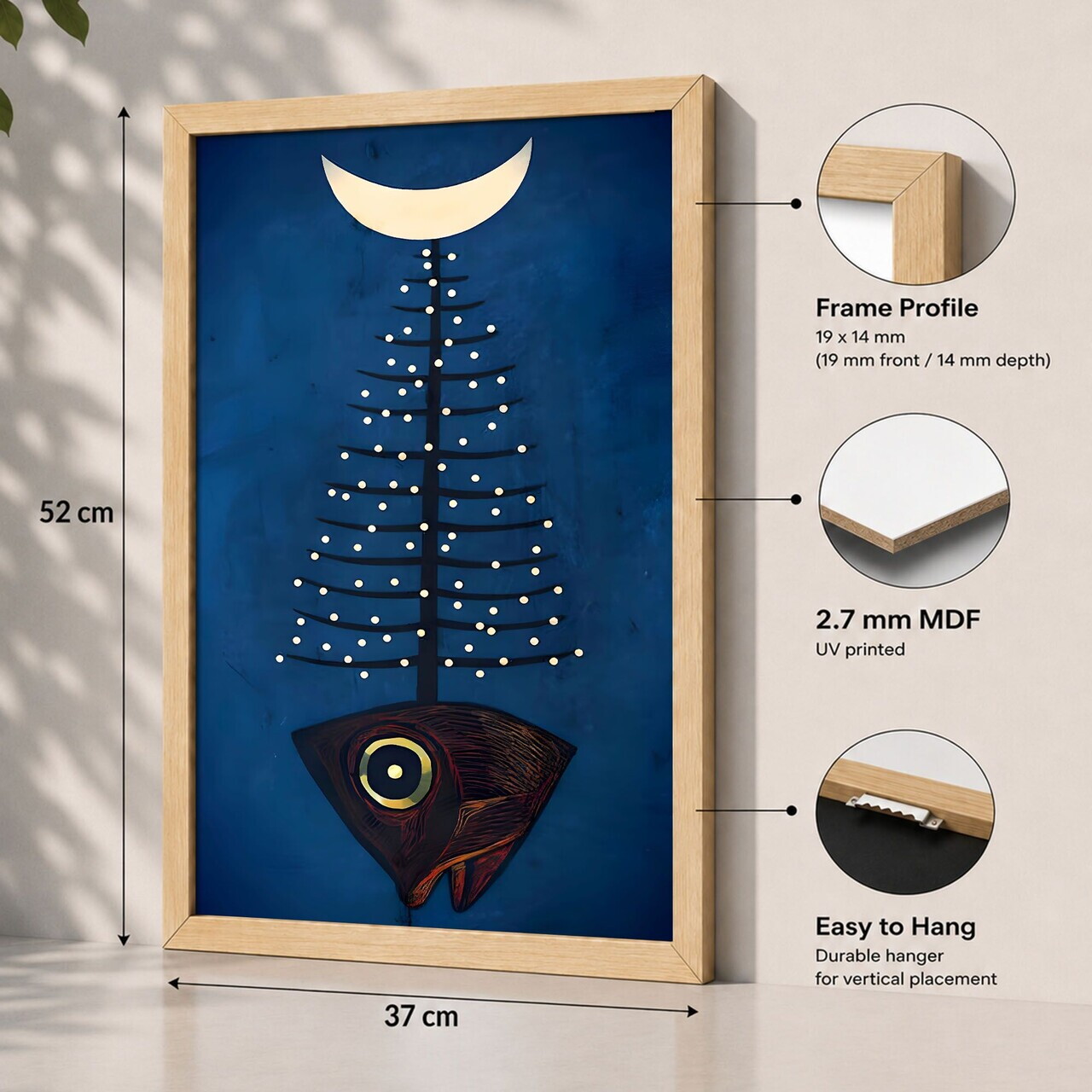 Tablou decorativ, 3752AACT-030, Fundal: 100% MDF (Grosime: 2,7 mm) Vopsire: Imprimare UV, Multicolor — imaginea 2