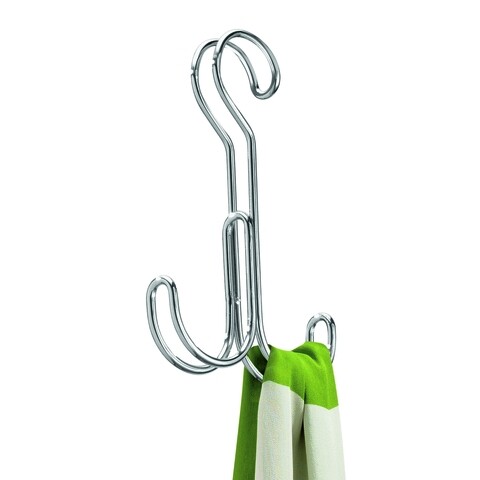 Cuier pentru curele classico, idesign, 9.7x1.8x15.7 cm, 2 agatatori, otel