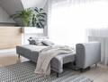 Canapea extensibila 4 locuri ELTAP, SO-DAL-04VE, Dalia, 248x84x95 cm, lemn/poliester, gri deschis
