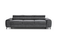 Canapea extensibila 3 locuri, ELTAP, SO-LAU-06NU, Laurence, 261x97x105 cm, lemn/poliester, gri inchis