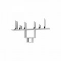 Cuier cu rafturi, Homitis, Cervo - White, 20x68.5x118 cm