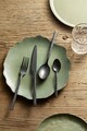 Set tacamuri, 16 piese, Amefa, Vintage Karma, inox cromat, negru