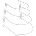 Suport tigai Sierra, Metaltex, 23x27x23 cm, metal/invelis din plastic LDPE, alb
