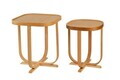 Set masute 2 piese, Hanah Home, Hisar 2, LEMN MASIV DE STEJAR, Stejar