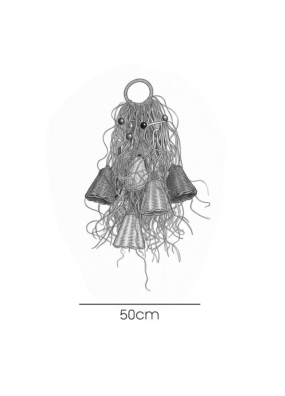 Decoratiune de perete, DB0007, Dimensiune: 50 x 60 cm, Alb — imaginea 3