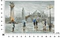 Tablou decorativ Old City, Mauro Ferretti, 120x80 cm, canvas pictat manual, multicolor