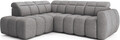 Coltar extensibil stanga 4 locuri ELTAP, LT-04PAO, Falconn, 258x208x107 cm, lemn/poliester, gri inchis