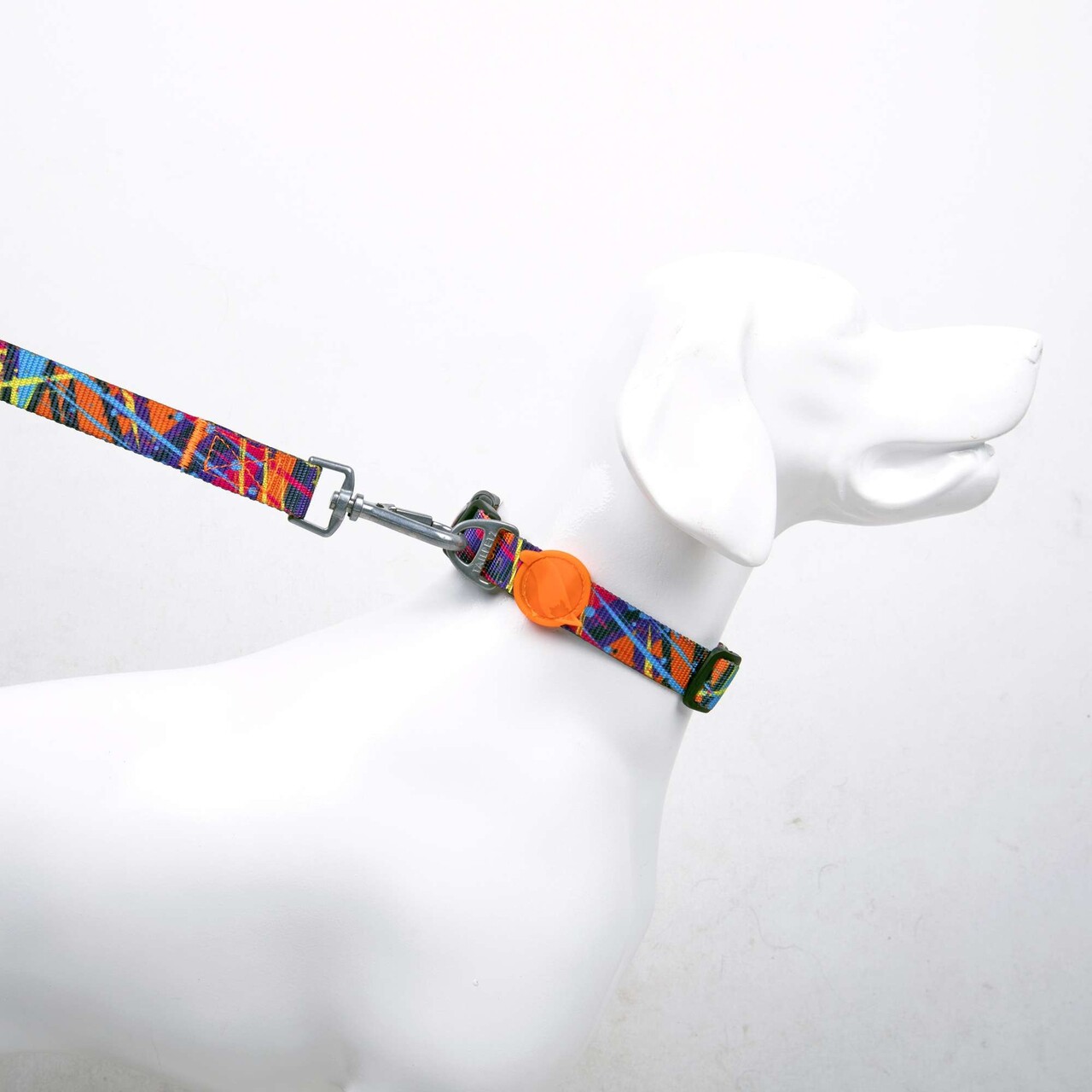 Zgarda pentru câini, Paws &amp; Whiskers, Splash, Poliester, Multicolor - imagine 2