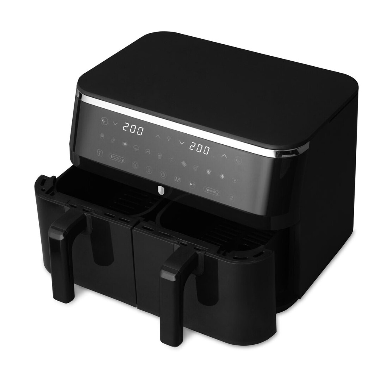 Friteuza dubla cu aer cald Berlinger Haus, Black Rose, 2600W-3100W, 4.5+4.5 L, negru - imagine 3