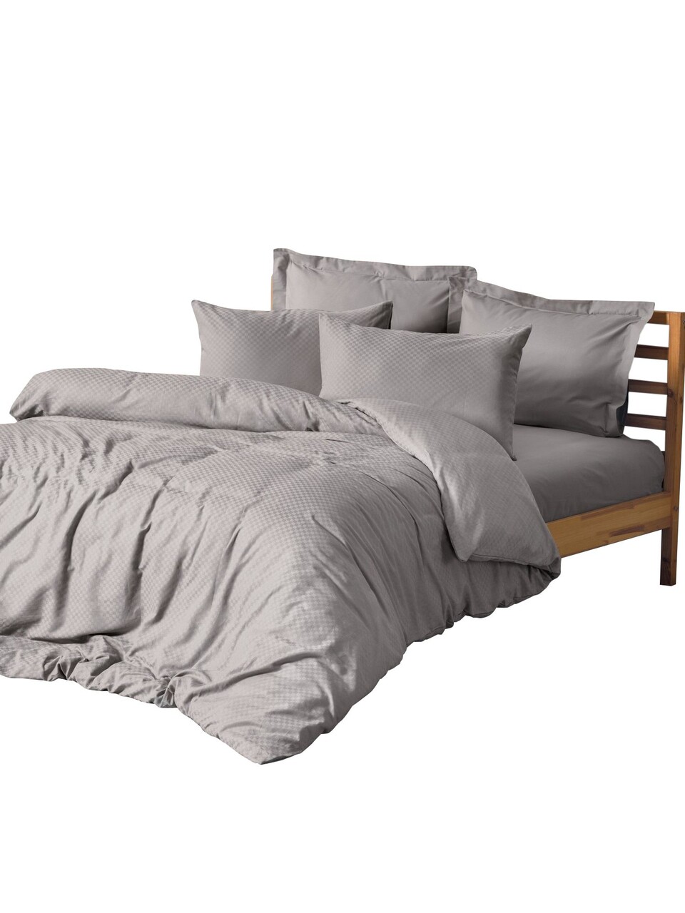 Lenjerie de pat dubla, Plaid - Grey, Cotton Box, Bumbac Ranforce - 2 | YEO