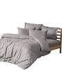 Lenjerie de pat dubla, Plaid - Grey, Cotton Box, Bumbac Ranforce