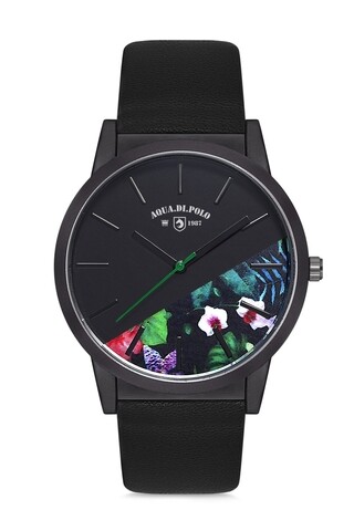 Ceas pentru dama a8740, aqua di polo, metal/piele, negru