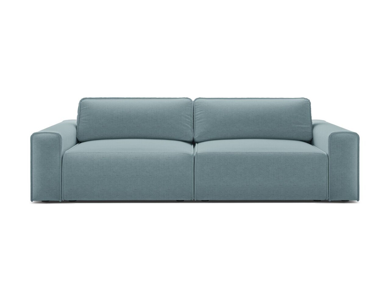 Canapea extensibila 3 locuri, Victor, Micadoni Home, 246x100x83 cm, tesatura structurata, albastru deschis