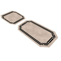 Set covorase de baie 2 piese, Alanur Home, 21020815BJ, Poliester, Crem