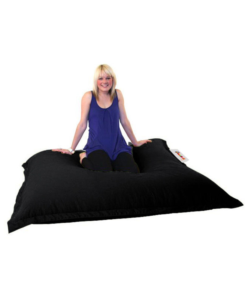 Fotoliu Puf, Bean Bag, Ferndale, 100 X 100 Cm, Poliester Impermeabil, Negru