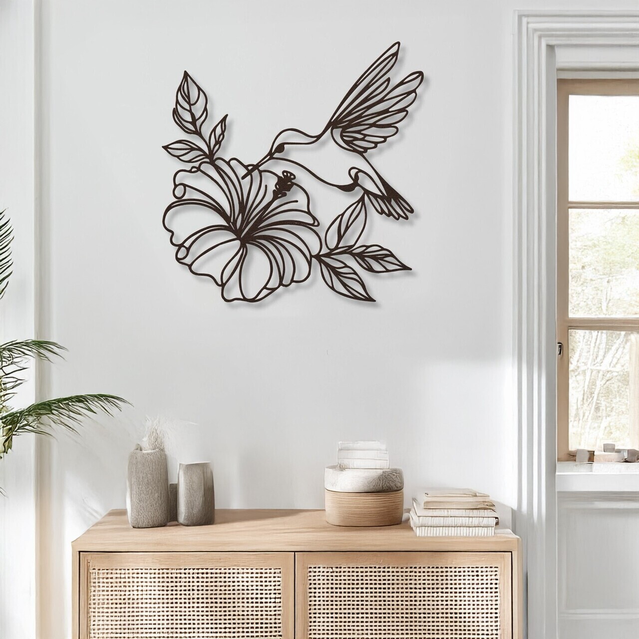 Decoratiune de perete, DCV-1055-MT, Dimensiune: 60 x 60 cm, Negru — imaginea 3