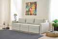 Canapea extensibila cu 3 locuri, Balcab Home, 825BLC4324, Cadru: 100% LEMN DE BRAD, Crem