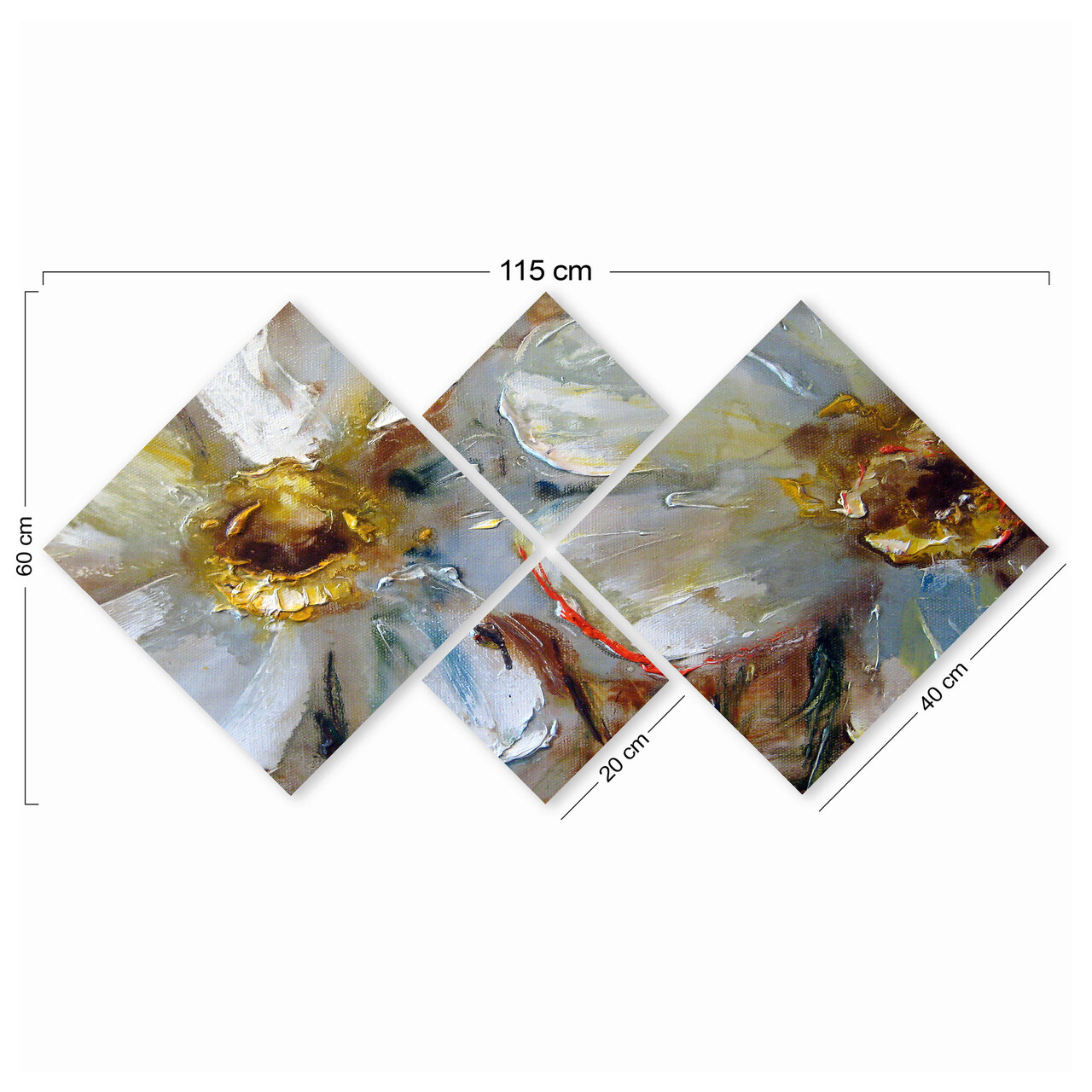 Set 4 tablouri decorative, 4MDF1037163169, MDF, Imprimat UV, Multicolor