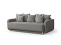 Canapea extensibila 3 locuri, cu lada depozitare, Elen-211, Micadoni Home, 231x106x86 cm, tesatura structurata chenille, gri