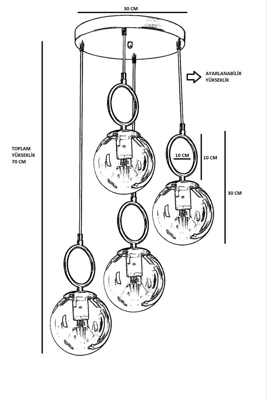 Lustra, Stala, 846STL2813, Metal, Cupru