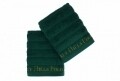 Set 2 prosoape de maini Emotion, Beverly Hills Polo Club, 50 x 90 cm, 100% bumbac, verde inchis