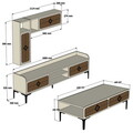 Set mobilier living, Hommy Craft, Samba, Alb/Maro