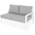Set coltar si masuta pentru gradina/terasa Matzo, aluminiu, alb/gri