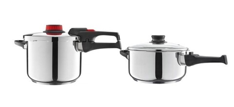 Set 2 oale sub presiune si accesorii Optimo, Ambition, 4 L + 6 L, inox