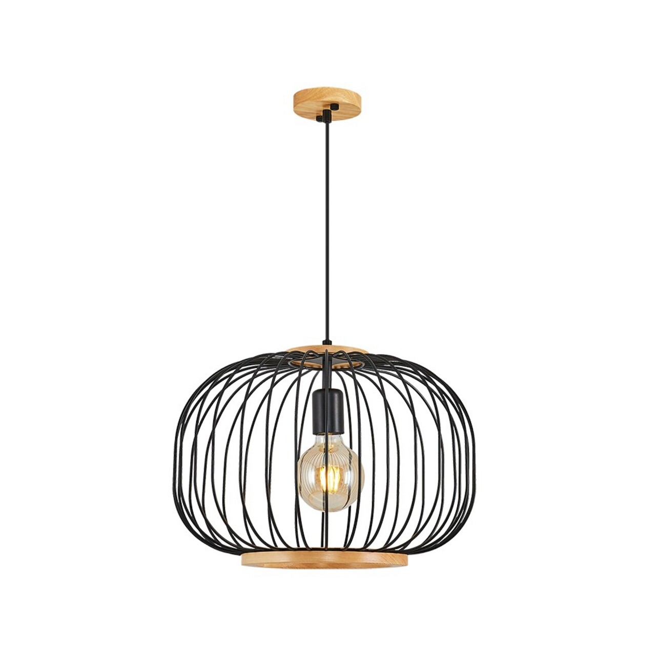 Lustra, Lightric, 414LRC1277, Negru