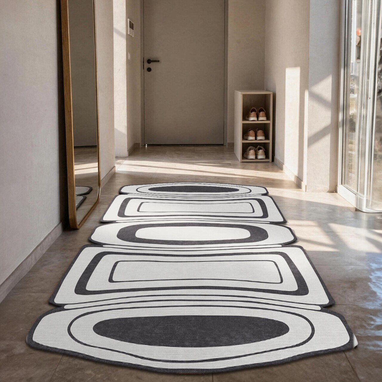 Covor, Fr389, 80x150 cm, Negru