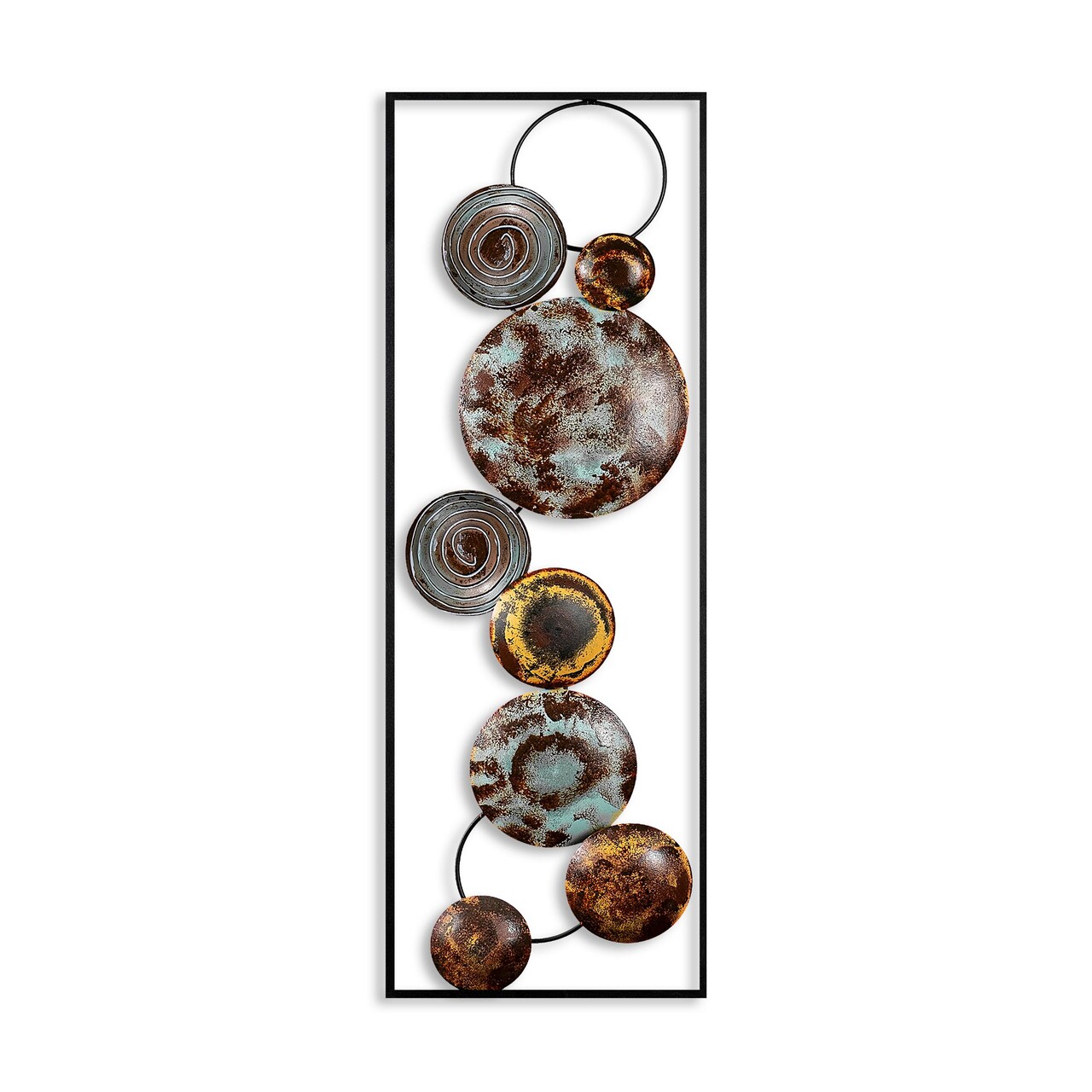 Decoratiune de perete, Textured, 90 x 32 x 4 cm, Multicolor - imagine 6