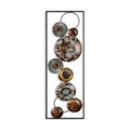 Decoratiune de perete, Textured, Metal, 90 x 32 x 4 cm, Multicolor