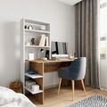 Set birou si biblioteca, Qualex, Aden, Stejar / Alb