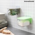 Set 2 recipiente de bucatarie cu adeziv detasabil + lingurite, Handstore InnovaGoods, 420 ml