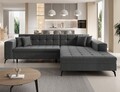 Coltar extensibil dreapta 4 locuri ELTAP, Sol-29, Solange, 292x196x84 cm, lemn/poliester, gri