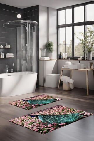 Set covorase de baie, Cartwright, CT-5115, Poliester, Multicolor