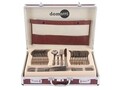 Set tacamuri 72 piese + valiza Maria, Domotti, inox