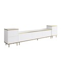 Comoda TV, Inarch, Imaj, 180x45.2x35 cm, PAL, Alb/Auriu