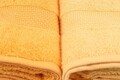 Set 4 prosoape de baie 801,  Beverly Hills Polo Club, 70x140 cm, bumbac, galben