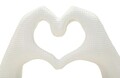 Figurina /sculptura decorativa Hands Lover, Mauro Ferretti, 25x7.5x13.5 cm, polirasina, alb