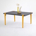 Masuta de cafea, Logg, Neda, 90x45x60 cm, Antracit / Galben