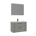 Set Dulap de Baie cu Chiuvetă și Oglindă (2 Piese), Hanah Home, Bari 85 v2, Cașmir mat