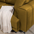 Coltar extensibil stanga 4 locuri ELTAP, LT-45NU, Dalia, 289x190x95 cm, lemn/poliester, mustar