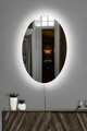 Oglinda cu Iluminare Led, Mirrorland, Elliptical, Oglindă indestructibilă cu obturator, Alb